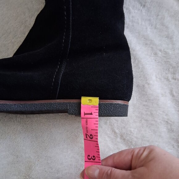 Sam Edelman Women's Size 7.5 Black Suede Orlando Faux Fur Knee High Boots - Picture 11 of 14